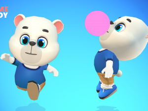 polar bear animated rigged 3D Model