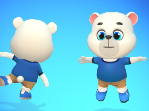 polar bear animated rigged 3D Model