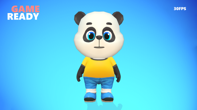 panda bear animated rigged 3D Model in Bear 3DExport