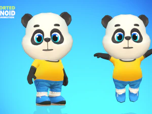panda bear animated rigged 3D Model