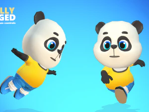 panda bear animated rigged 3D Model