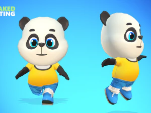 panda bear animated rigged 3D Model