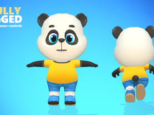 panda bear animated rigged 3D Model