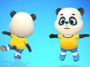 panda bear animated rigged 3D Model