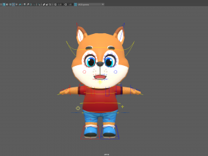 fox dog animated rigged 3D Model