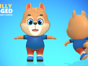 squirrel animated rigged 3D Model