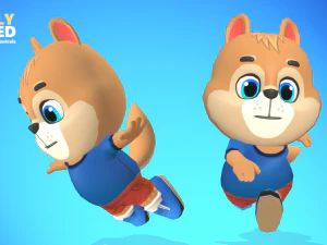 squirrel animated rigged 3D Model