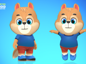squirrel animated rigged Model 3D