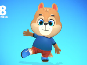 squirrel animated rigged 3D Model