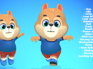 squirrel animated rigged 3D Model