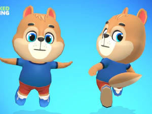 squirrel animated rigged 3D Model