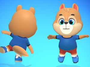 squirrel animated rigged Model 3D