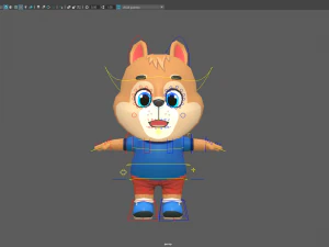 squirrel animated rigged 3D Model
