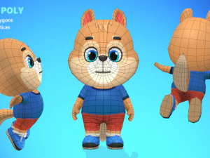 squirrel animated rigged 3D Model