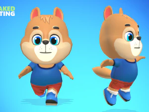 squirrel animated rigged 3D Model