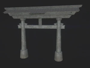 japanese temple gate 3D Model