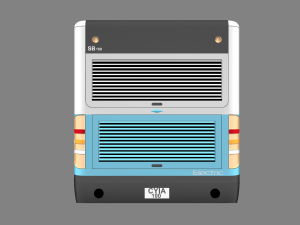 electric bus 3D 모델