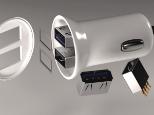 usb car 3D-Modell