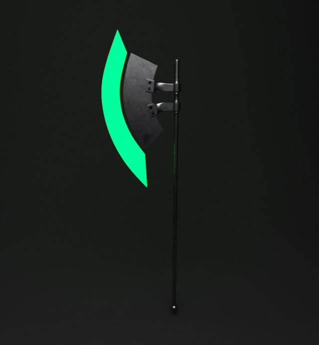sci-fi laser axe Modèle 3D .c4d .max .obj .3ds .fbx .stl .blend 