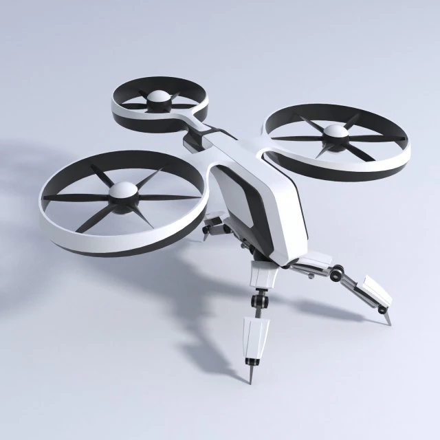 drone 3D Model .c4d .max .obj .3ds .fbx .stl .blend 
