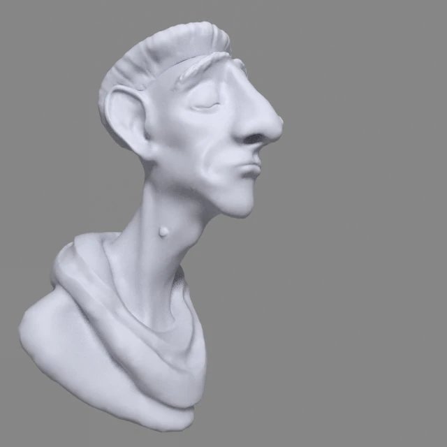 man bust 3D Model .c4d .max .obj .3ds .fbx .stl .blend 