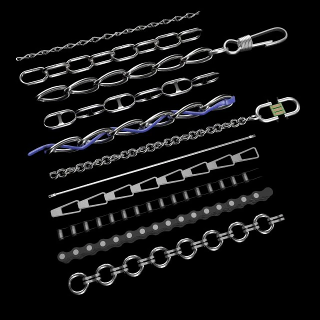 chains 3D Model .c4d .max .obj .3ds .fbx .stl .blend 