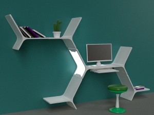 modular shelves 3D Model