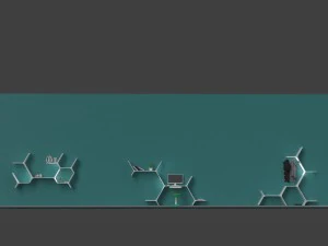 modular shelves 3D Model