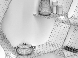 modular shelves 3D Model