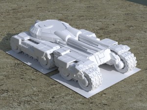 tank with animation rigged 3D Model