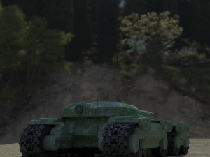 tank with animation rigged 3D Model