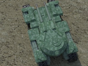 tank with animation rigged 3D Model