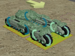 tank with animation rigged 3D Model