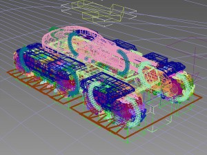 tank with animation rigged 3D Model
