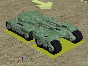 tank with animation rigged 3D Model