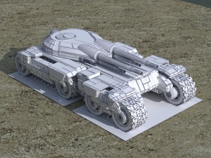 tank with animation rigged 3D Model