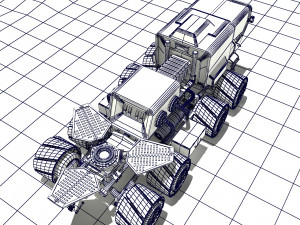 mars rover rigged 3Dモデル