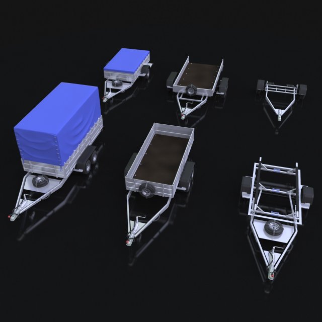trailers Modello 3D .c4d .max .obj .3ds .fbx .stl .blend 