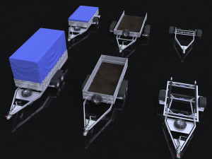 trailers 3D मॉडल