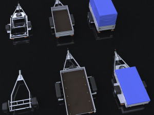 trailers Modello 3D