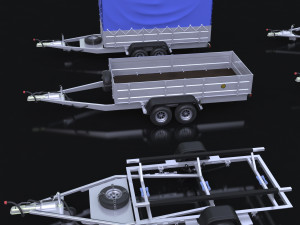 trailers Modello 3D