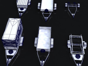 trailers Modello 3D