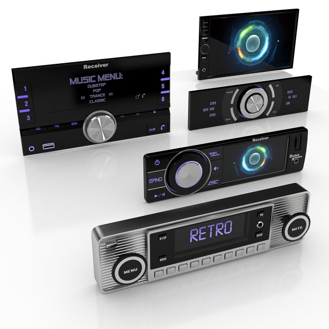 receiver for car 3D Model .c4d .max .obj .3ds .fbx .stl .blend 
