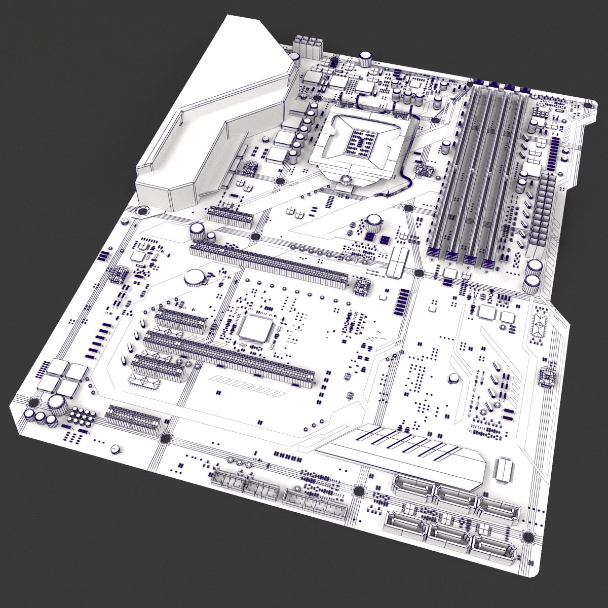 motherboard 3D Model in Computer 3DExport