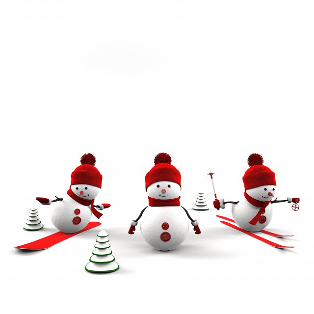 snowman Modelo 3D .c4d .max .obj .3ds .fbx .stl .blend 