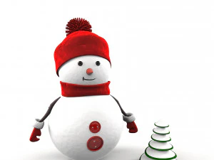 雪だるま 3Dモデル