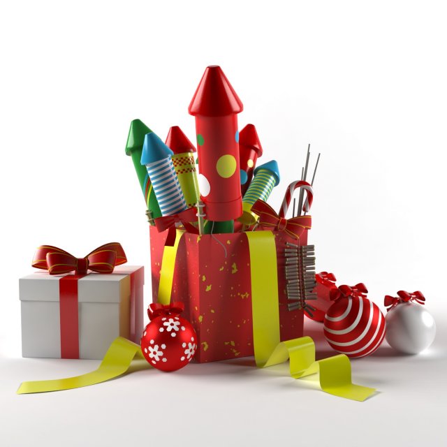 fireworks and toys Model 3D .c4d .max .obj .3ds .fbx .stl .blend 