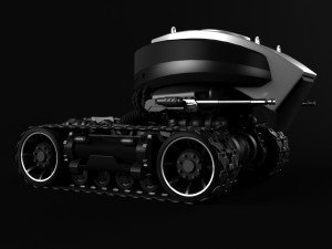 robot on caterpillars rigged 3D मॉडल
