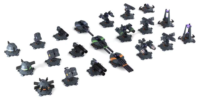 Turmverteidigung 3D Modell .c4d .max .obj .3ds .fbx .stl .blend