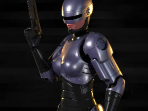 로봇경찰 여자 3D 모델